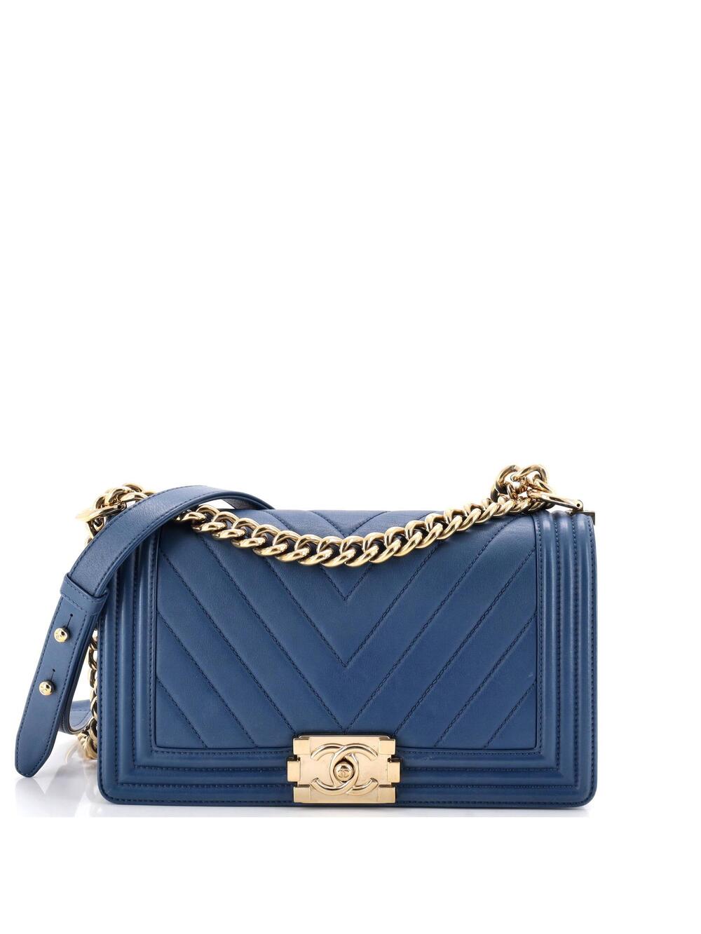 Chanel Boy Flap Bag Chevron Calfskin #371217C38B